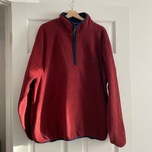 Izod unisex half-zip fleece sweater wine navy XL Men’s